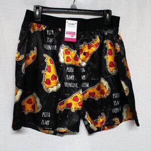 Pizza Is My Valentine Men's XL 40 - 42 Multi Color Graphic Boxers